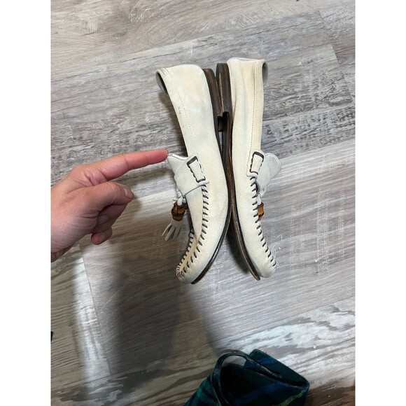 GUCCI | Authentic Ivory Bamboo Tassel Loafers Slip On Shoes Women’s Size 35 - Picture 10 of 10